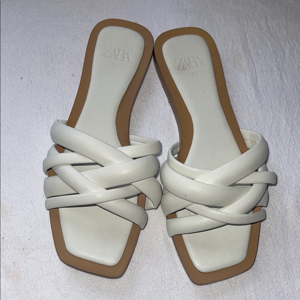 Zara Cream Women's Strappy Sandals